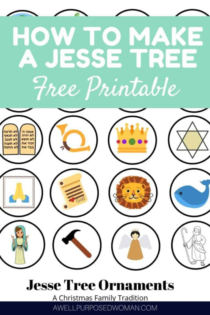 How To Make A DIY Jesse Tree Ornaments Free Printable A Well 