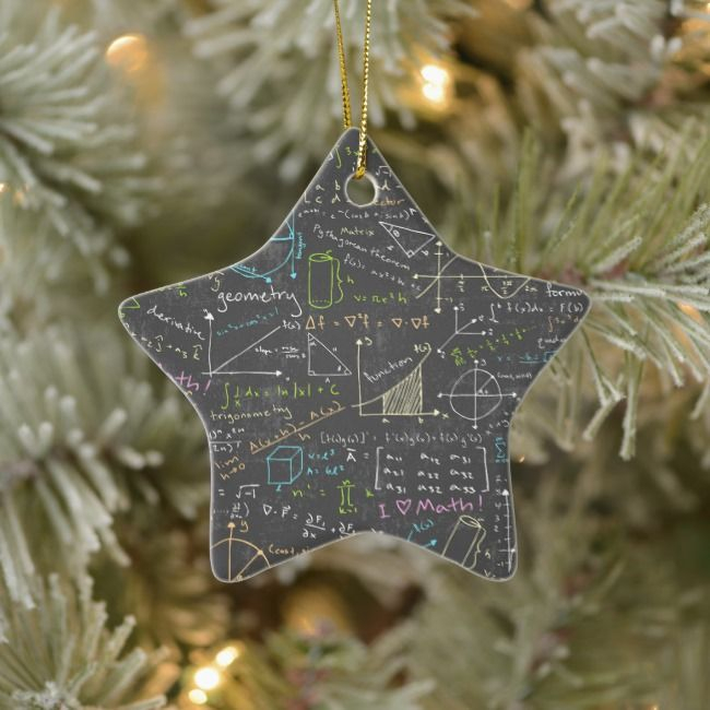 Math Lessons Ceramic Ornament Zazzle Math Christmas Ornaments 