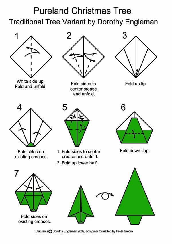 Mer Mag Christmas Origami De Natal Origami Arvore De Natal