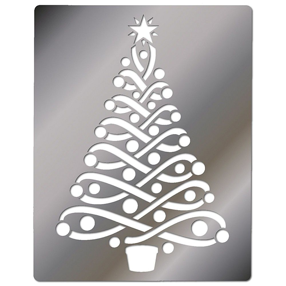 Mini Stencil 3 Square Tree Stencil Scrapbooking Stencil Christmas 