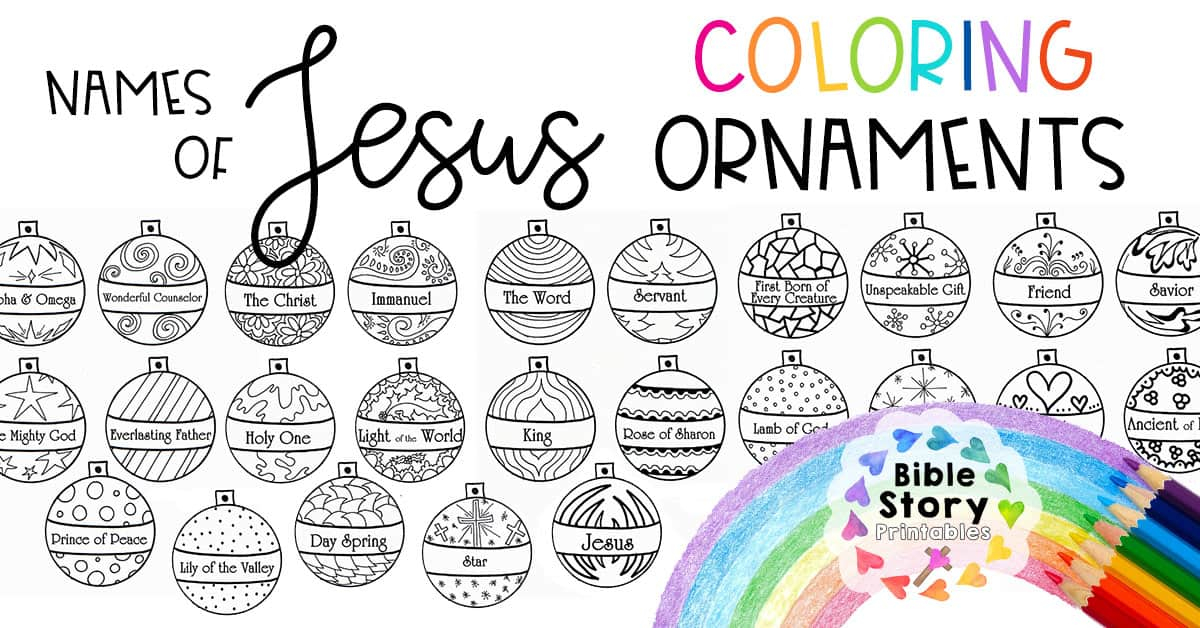 Names Of Jesus Advent Ornaments Bible Story Printables