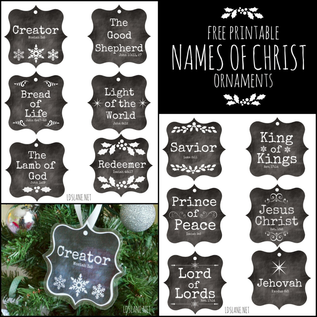 Names Of Jesus Ornaments Printable Printable Word Searches