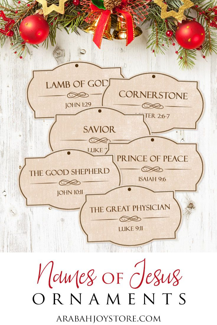 Names Of Jesus Printable Christmas Ornaments Printable Christmas