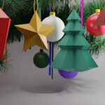 Papercraft Christmas Ornaments Printable Ornaments Christmas Tree