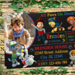 Paw Patrol Invitation Paw Patrol Birthday Invitation Paw Patrol Paw