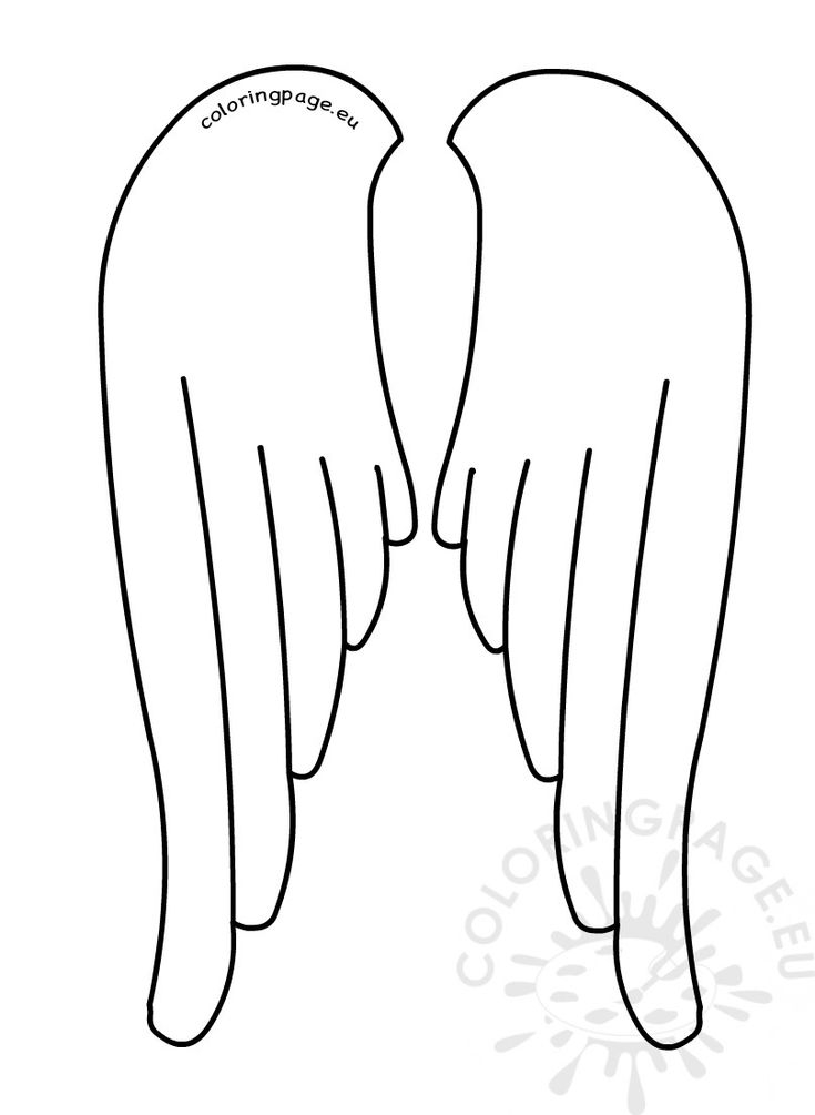 Printable Angel Wings Template Coloring Page Diy Angel Wings Angel 
