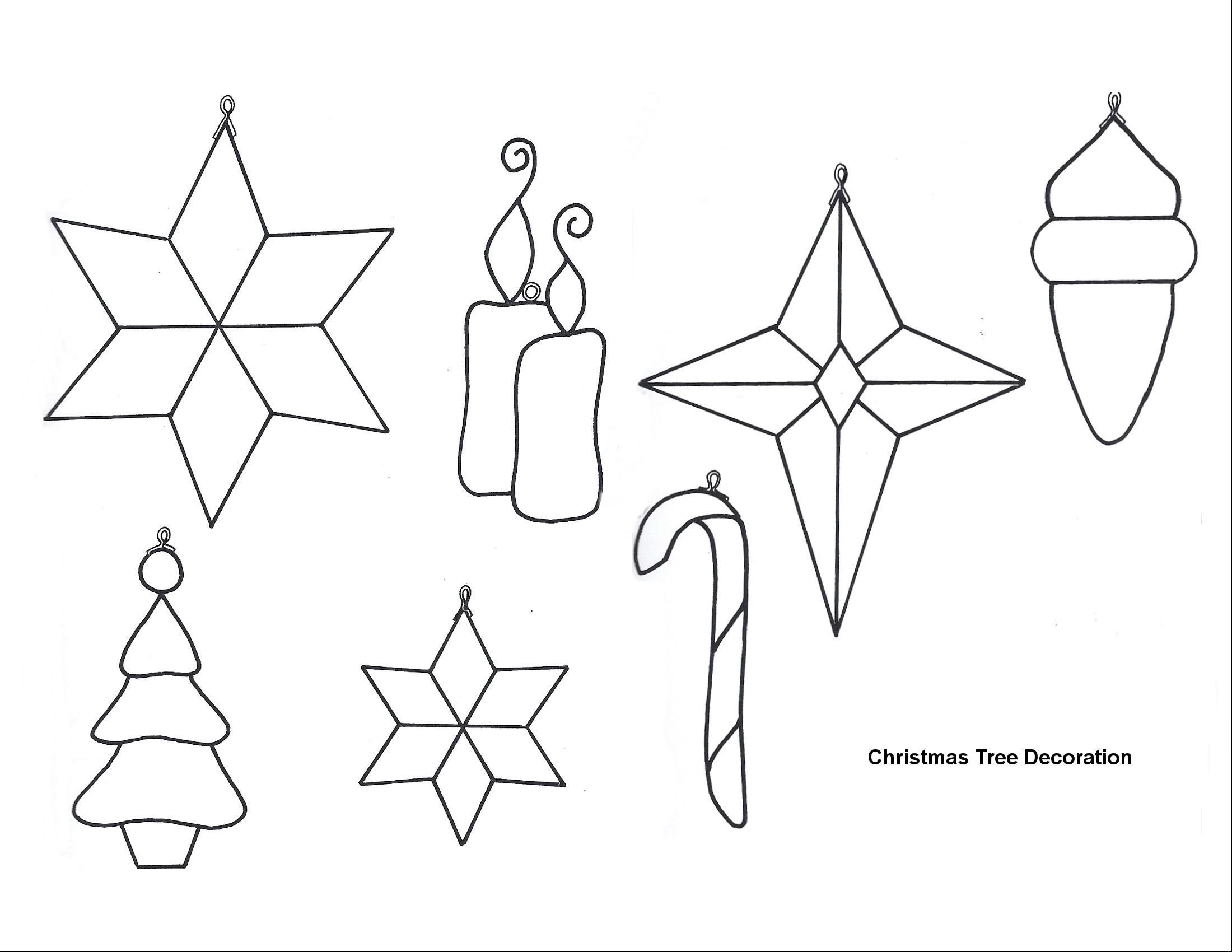 Printable Christmas Ornaments Christmas Ornament Pattern Glass