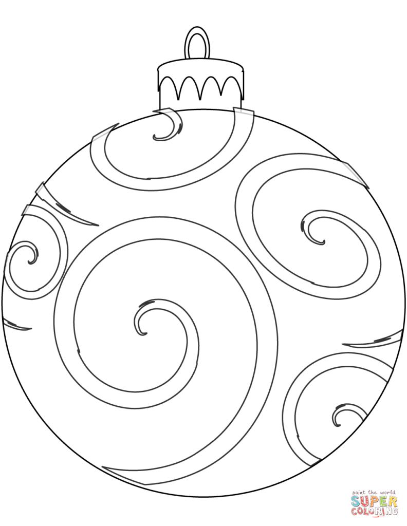 Printable Christmas Ornaments Coloring Pages At Coloring Page