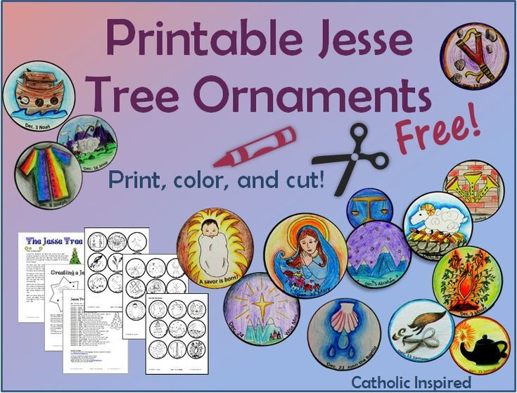 Printable Jesse Tree Ornaments FREE And EASY Catholic Inspired 