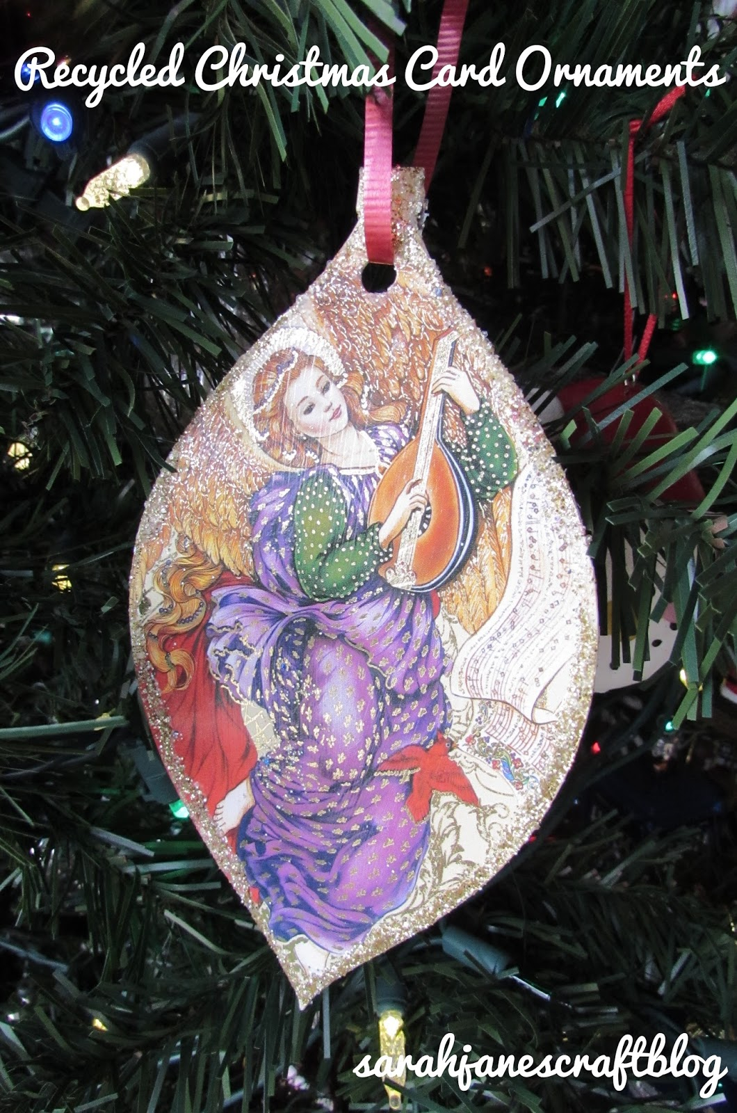 Sarah Jane s Craft Blog Recycled Christmas Card Ornaments Part 2