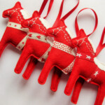 Scandinavian Felt Dala Horse Christmas Decoration Swedish Ornam