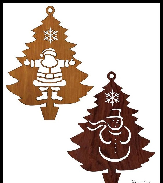 Scrollsaw Workshop Four Christmas Tree Ornaments Scroll Saw Patterns 