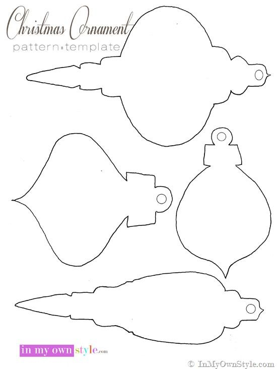 Semi Handmade Paper Christmas Ornaments Christmas Ornament Template 