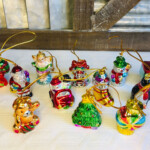 Set Of Twelve Vintage Ceramic Miniature Christmas Etsy Miniature