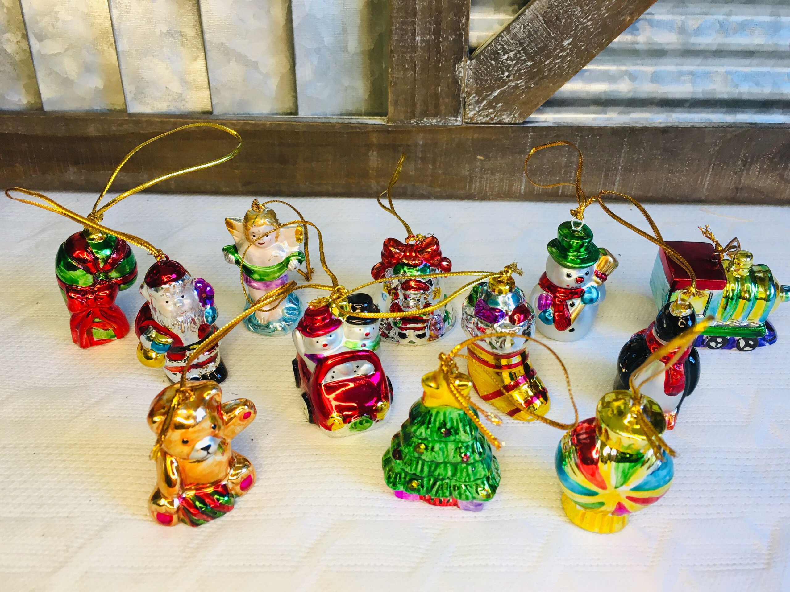 Set Of Twelve Vintage Ceramic Miniature Christmas Etsy Miniature 