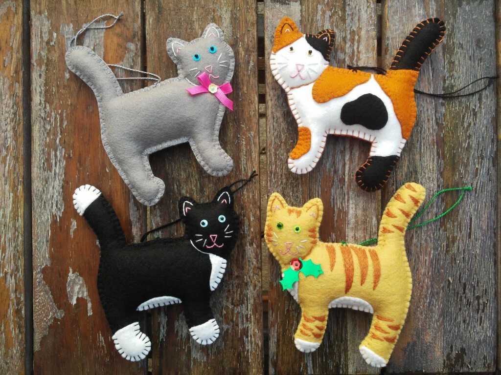 Sewing Pattern Download For Folk Art Cat As PDF File Calico Etsy 