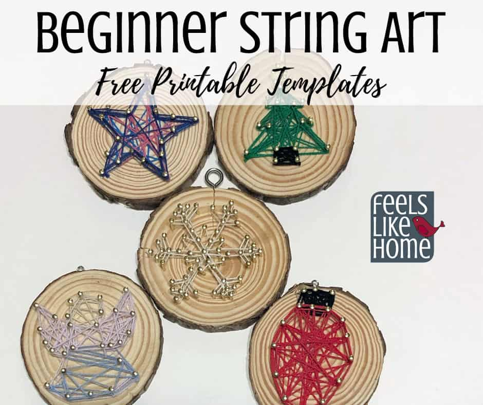 Simple Easy Christmas String Art Ornaments For Kids Adults Feels