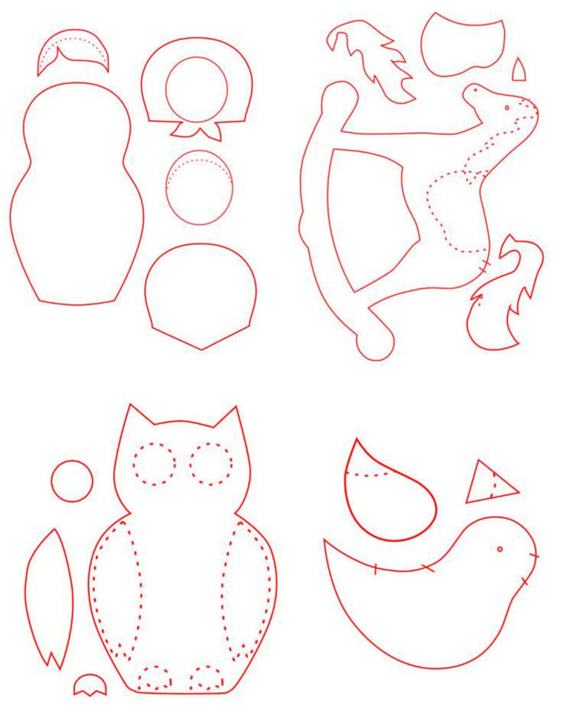 Template Free Printable Felt Christmas Ornament Patterns FREE 