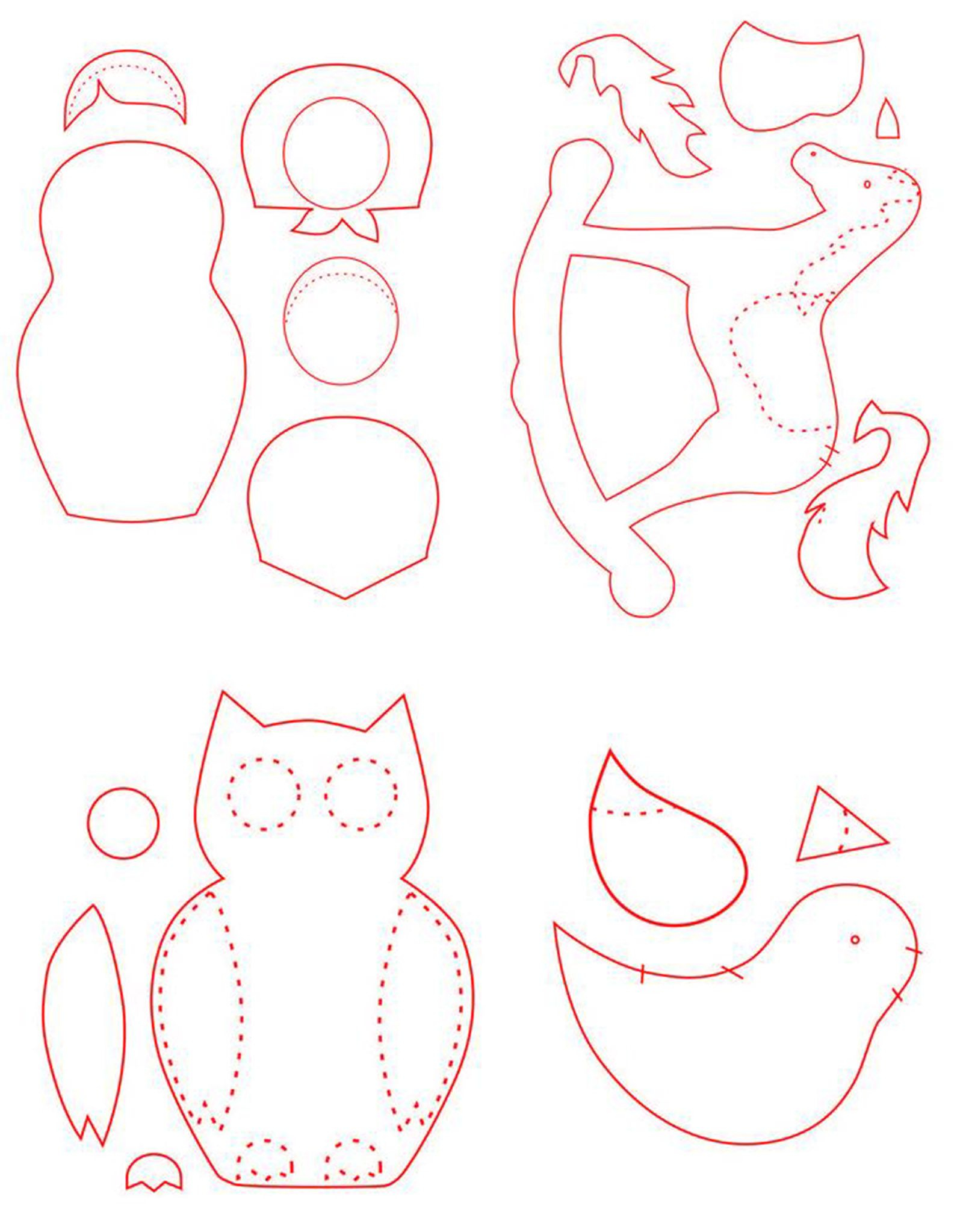 Template Free Printable Felt Christmas Ornament Patterns FREE 