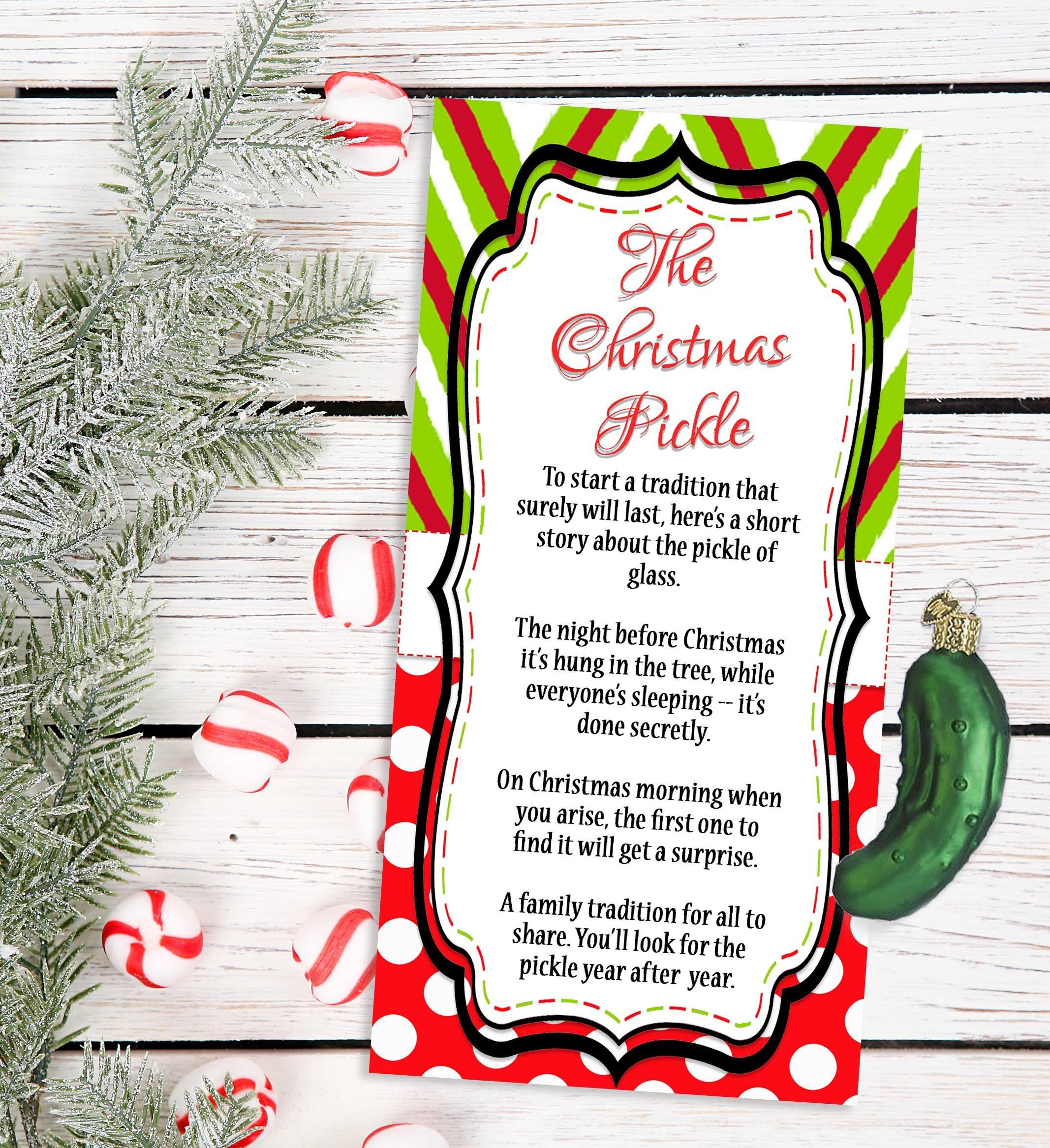 The Christmas Pickle Story INSTANT DOWNLOAD Holiday Etsy Christmas