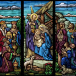 The Nativity Of Jesus Religious Stained Glass Window