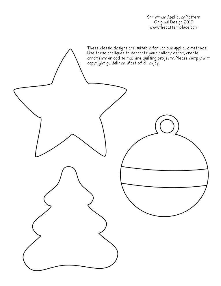 The Pattern Place Blog Free Patterns Christmas Ornament Template