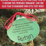 Use Ribbon As Tall As Your Child To Tie Around An Ornament To Remember