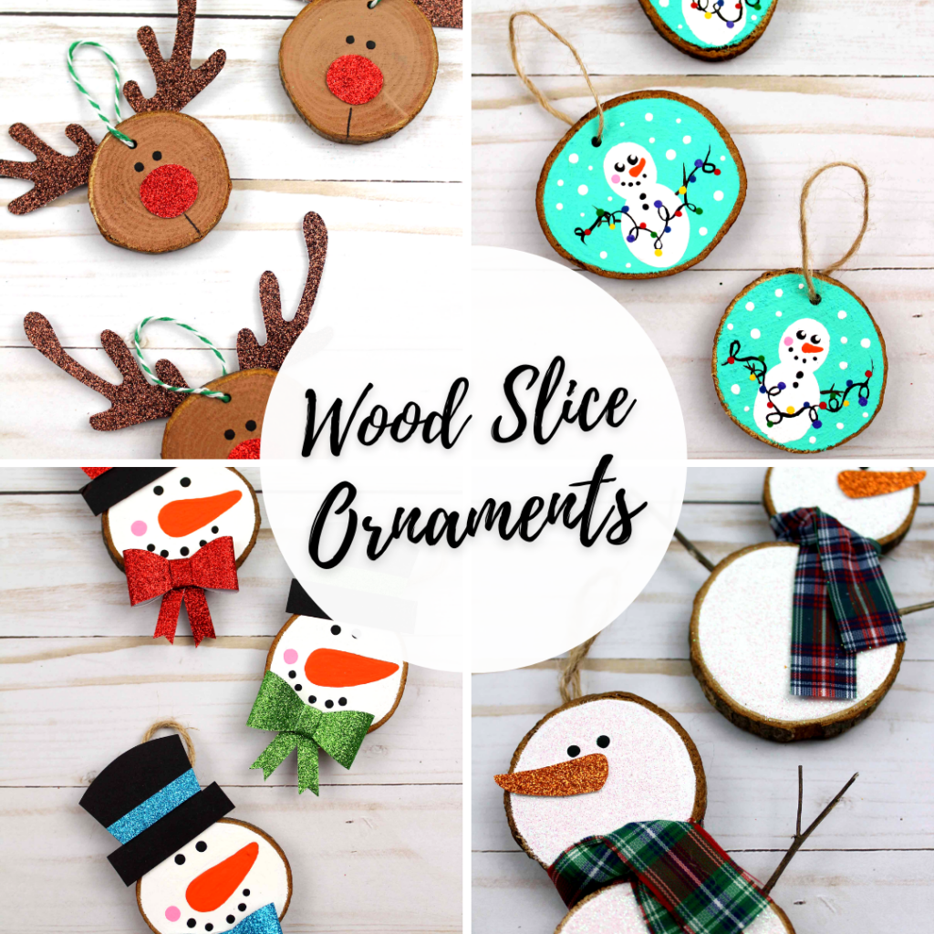 Wood Slice Ornament Ideas Messy Little Monster