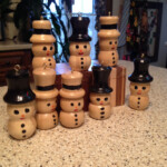 Wooden Snowmen Christmas Ornaments Turned On Lathe Wooden Christmas